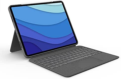 Logitech Combo Touch pour iPad Pro 12,9 pouces (5e, 6e générations: 2021, 2022)Clavier rétroéclairé amovible avec support, pavé tactile Click-Anywhere, Smart Connector, Clavier Français AZERTY - Gris Fiche Technique et Prix au Maroc