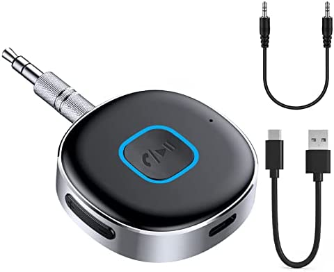 iJiZuo Recepteur Bluetooth Voiture, RéCepteur Bluetooth 5.0, Aux 3.5 mm Jack Audio Adaptateur, Aux Récepteur Bluetooth Appels Mains Libres pour Stéréo Voiture/Stéréo Domestique/Haut-Parleur Fiche Technique et Prix au Maroc