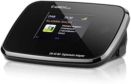 Albrecht Adaptateur DR52BA avec Bluetooth pour la mise à niveau des systèmes hi-fi et des radios FM pour la réception numérique DAB+, avec écran couleur et antenne, couleur noir Fiche Technique et Prix au Maroc