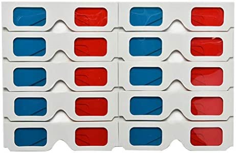 Allinbuy 10pcs / set papier universel anaglyphe 3D Lunettes Rouge Bleu Carton Film DVD Jeu Vidéo TV lunettes 3D Fiche Technique et Prix au Maroc