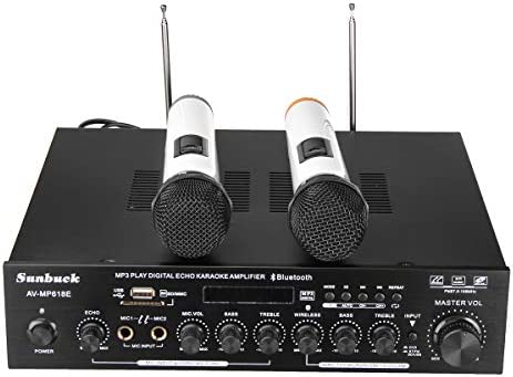 Antkay AV-MP618E 400 W 2 Ch Amplificateur numérique de karaoké Bluetooth Système récepteur sans fil Fiche Technique et Prix au Maroc