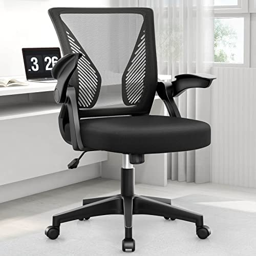 Xmifer Chaise de Bureau - Fauteuil de Bureau Ergonomique avec accoudoirs relevables, Support Lombaire et Hauteur réglable, Coussin Confortable, Fauteuil pivotant Moderne pour Bureau à Domicile Noir Fiche Technique et Prix au Maroc