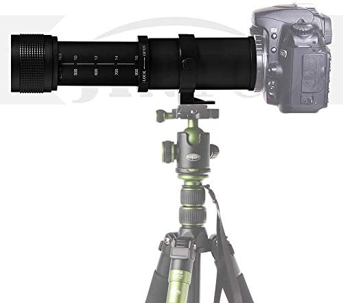 JITNU 420–800mm Super Téléobjectif Zoom Lentille Mise au Point Manuelle pour Canon EOS 50D 60D 70D 80D 90D 5D II IV 450D 550D 600D 650D 700D 750D 850D 200D 100D 1000D 1100D 1200D 4000D DLSR SLR Fiche Technique et Prix au Maroc