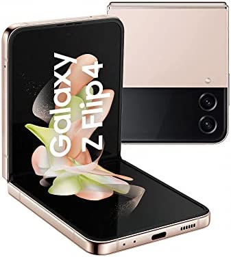 Samsung Galaxy Z Flip4, Téléphone Portable 5G, Carte SIM non incluse, Android, Smartphone Pliable, 128 Go, Or Rose, Extension garantie 12 mois offerte [Exclusivité Amazon] - Version FR Fiche Technique et Prix au Maroc