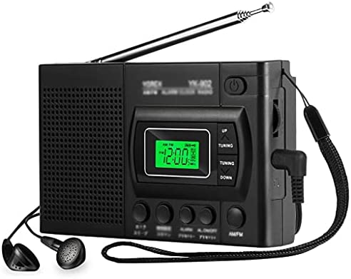 DRSM Radio Portable AM/FM à Ondes Courtes avec minuterie de Mise en Veille et Fonction réveil, radios à Piles, Tim 12/24H (Radio FM) Fiche Technique et Prix au Maroc