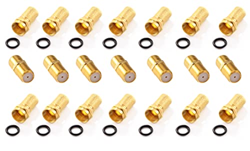 21 Pi¨¨Ces Fiches F -Adaptateur Antenne Connecteur Coaxial Raccord Antenne TV Adaptateur D'antenne Coaxial Femelle Set Adaptateur Male TV pour installations Satellites (Dor¨¦) Fiche Technique et Prix au Maroc