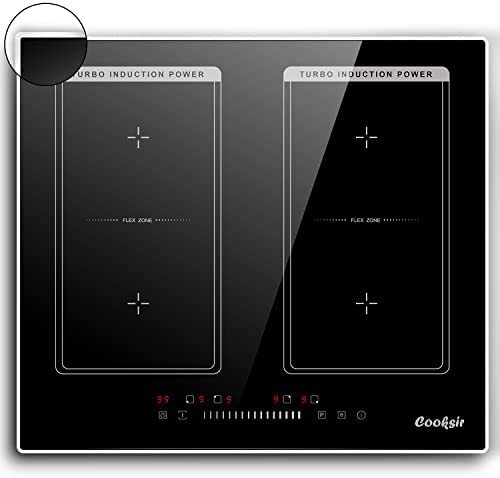 Plaque Induction 4 Feux/Table de cuisson électrique Encastrable de 60cm/ 2 Zones flexibles für BBQ-Funktion/Schieberegler Touch Control/Zeitschaltuhr/Boost/Kindersicherung/ 9 Leistungsstufen/ 7200W Fiche Technique et Prix au Maroc