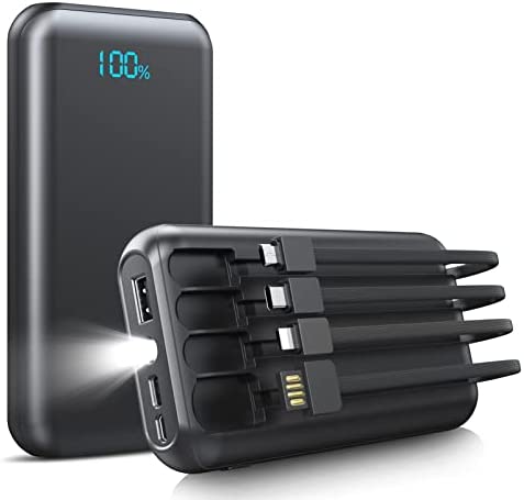 Batterie Externe, 27000mah Chargeur Portable Grande Capacité, with 3 Cables and LED Display, 3 Input 4 Output Compatible with Smartphone, Tablette Fiche Technique et Prix au Maroc
