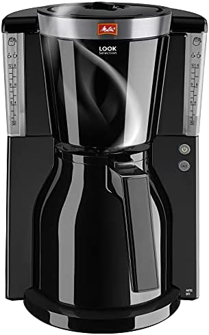 Melitta Cafetière à Filtre avec Verseuse Isotherme, Sélecteur d’Arôme, Look Therm Selection, Noir/Acier Brossé, 1011-12 Fiche Technique et Prix au Maroc