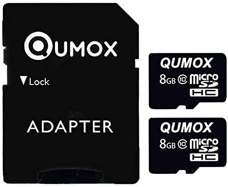 QUMOX 2X 8 Go 8Go Micro SD HC Carte mémoire Flash SDHC Classe 10 TF Fiche Technique et Prix au Maroc
