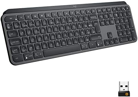 Logitech MX Keys Advanced Clavier sans Fil Rétroéclairé, Bluetooth, Saisie Tactile Réactive, Rétroéclairage, USB-C, PC/Mac/Portable Windows/Linux/IOS/Android, AZERTY Français - Noir Fiche Technique et Prix au Maroc
