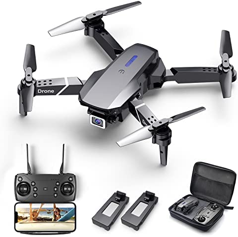 FIRE BULL Drone avec Caméra 1080P pour Adultes, Quadricoptère RC Pliable avec Transmission WiFi FPV, Double Caméra+Flux Optique+Evitement d'obstacles à Trois Voies+Double Batterie Fiche Technique et Prix au Maroc