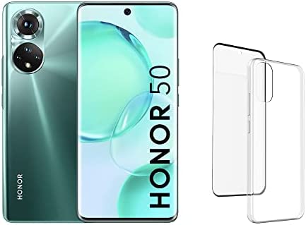 HONOR 50 Smartphone Débloqué 5G – Téléphone Portable 128 Go, 6 Go RAM, Double SIM, Quad Caméra multi-vidéo 108 MP, Ecran incurvé 6.57” 120 Hz, SuperCharge 66W + Coque Verre Trempé Offerts - Vert Fiche Technique et Prix au Maroc