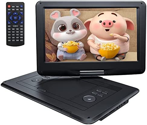 YOTON Lecteur DVD portable 17,5" avec écran pivotant HD 15,5" pour voiture, 4-6 heures de lecture avec batterie, Fonction de lecture de la mémoire, prise en charge USB/SD [Blu-ray non pris en charge] Fiche Technique et Prix au Maroc