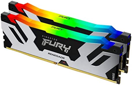 Kingston Fury Renegade DDR5 RGB 32GB 6400MT/s DDR5 CL32 DIMM Mémoire pour PC de Gamer Kit de 2 - KF564C32RSAK2-32 Fiche Technique et Prix au Maroc