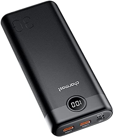 Charmast Batterie externe 30 000 mAh, USB C charge rapide avec QC3.0 et PD chargeur portable, écran LED avec 2 entrées et 3 sorties pour MacBook Nintendo Switch iPhone Samsung Fiche Technique et Prix au Maroc