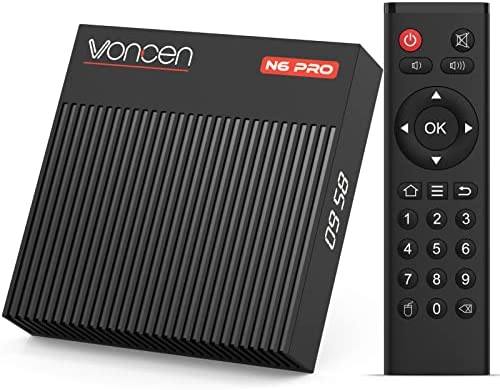 Voncen Android TV Box Android 11.0, Boitier IPTV,【4G+64G】 Boitier Android TV Amlogic S905X4 Quad-Core 64bit Cortex-A55, TV Box Android de LAN1000M et Wi-FI 2.4G/5G TV Box 8K 3D Fiche Technique et Prix au Maroc