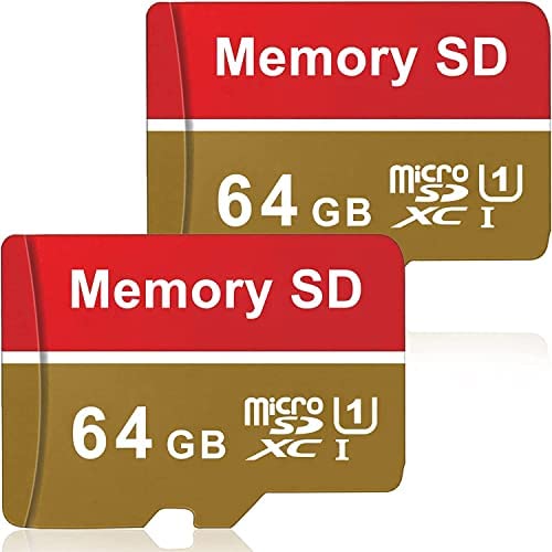 Einmoon Lot de 2 64 Go Carte Micro SD Vitesse Élevée SD Card Imperméable Micro SD Enregistrement Vidéo Carte Mémoire Portable Carte SD pour Drone, Dash Cam, Camera, Smartphone, Tablette (Paquet de 2) Fiche Technique et Prix au Maroc