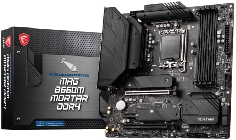 MSI MAG B660M MORTAR DDR4 Carte Mère, Micro-ATX - Pour Processeurs Intel Core 12è Gén, LGA 1700 - Memory Boost DDR4 4800+MHz/OC, Slots PCIe 4.0 & 3.0 x16, 2 x Slots M.2 Gen4, LAN 2.5G Fiche Technique et Prix au Maroc