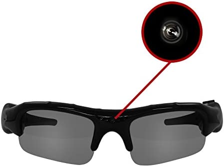 Eaxus® Lunettes vidéo d'action / lunettes espion / lunettes caméra. Caméra d'action avec lunettes de soleil - mini caméra et microphone. Caméra vidéo cachée, caméra de sécurité VGA caméscope Fiche Technique et Prix au Maroc