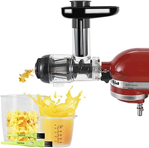 Italdos Extracteur de Jus Froid compatible pour KitchenAid, Extracteur de Fruits et Légumes, Slow Juicer Presse à Froid adapté à tous les Fruits et Légumes, Rendement élevé en Jus Fiche Technique et Prix au Maroc