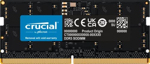 Crucial RAM 16Go DDR5 4800MHz CL40 Mémoire d’Ordinateur Portable CT16G48C40S5 Fiche Technique et Prix au Maroc