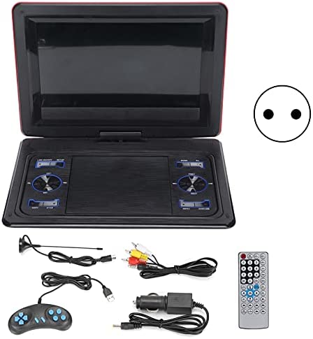 Lecteur DVD Portable 10 Pouces Lecteur CD DVD HD Rechargeable avec écran LED Lecteur DVD Rotatif à 270 ° avec Interface USB Fonction de Copie de Disque MP3(Rouge) Fiche Technique et Prix au Maroc
