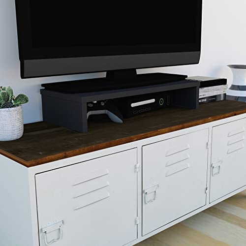 Henor Support en Bois pour Moniteur, TV, 62 x 26,5 x 12 cm. Supporte 50 Kg. Graphite Fiche Technique et Prix au Maroc