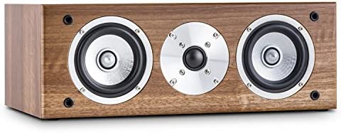 AUNA Linie 501 CS - Enceinte Centrale Passive de 60W RMS pour Utilisation Home cinéma, HiFi - châssis fermé en Bois, Technologie 2 Voies, revetement Haut-Parleur Amovible - Noyer Fiche Technique et Prix au Maroc