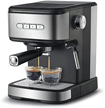 SENYA Machine à café expresso et cappuccino, cafetière, percolateur avec mousseur de lait, 15 bars SYBF-CM008 Fiche Technique et Prix au Maroc