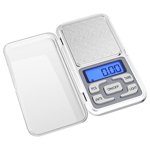 Gvolatee Balances de Cuisine Precision, 0.01g-500g, Mini Balances Alimentaire Multifonctionnelles avec Affichage Led et Fonction Tare, Balance Electronique Pour la Nourriture,Café, Bijoux, Médecine Fiche Technique et Prix au Maroc