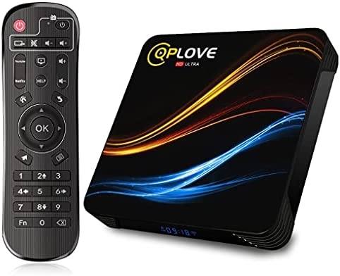 Android TV Box 11.0, 4GB RAM 32GB ROM TV Box Android QPLOVE Q9 RK3318 Quad-Core 64bit Cortex A53 2.4G/5GHz WiFi BT4.0 LAN 100M USB 3.0 3D 4K Smart TV Box Fiche Technique et Prix au Maroc