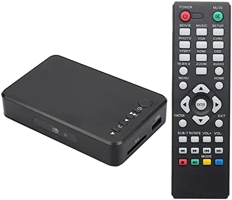 ZXNQ Lecteur Multimedia Boîtier, Blu-Ray Player, Mini HD TV Lecteur USB 1080P HDMI AV - avec télécommande et Adaptateur 5V 2A Fiche Technique et Prix au Maroc
