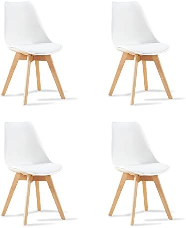 Designetsamaison Lot 4 chaises scandinaves Blanches - Bjorn Fiche Technique et Prix au Maroc