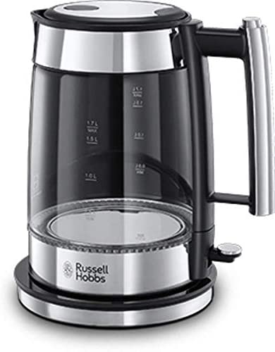 Russell Hobbs Bouilloire Electrique en Verre 1,7L, Filtre Amovible Lavable - 23830-70 Elegance Fiche Technique et Prix au Maroc