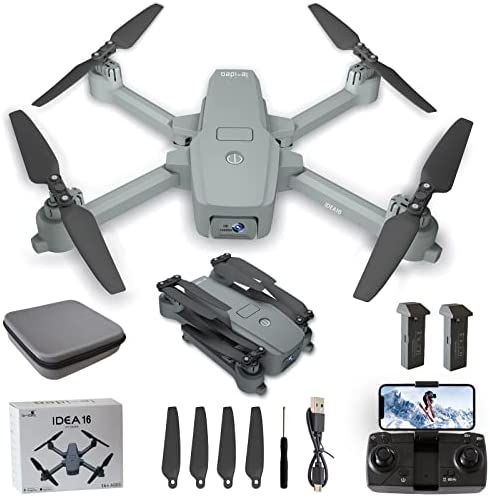 IDEA16 Drone avec Caméra Réglable 4K, 5GHz WiFi FPV Pliable Drone Radiocommandés avec 2 Caméras/Positionnement du Flux Optique, Quadricoptère RC pour Débutants avec 2 Batteries, 30 Minutes de Vol Fiche Technique et Prix au Maroc