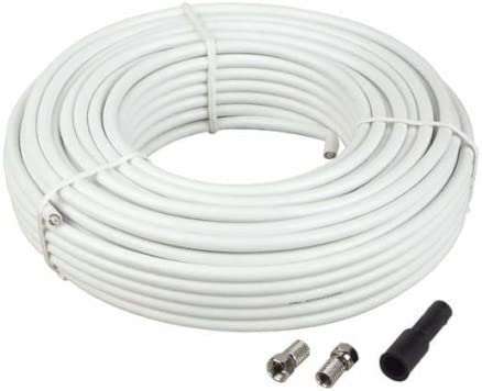 Schwaiger FLS710012 Kit pour câble satellite 7 mm 10 m 2 fiches F Blanc Fiche Technique et Prix au Maroc