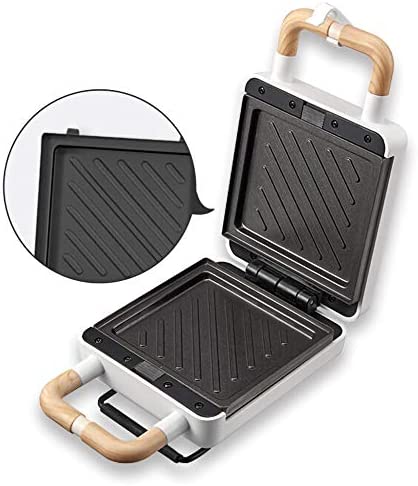 Smzj Appareil à Sandwich Multifonctionnelle,Presse à Paninis,Grille-pains Chauffante à Double Face,Plaque de Cuisson Amovible AntiadhéSif/blanc/B Fiche Technique et Prix au Maroc