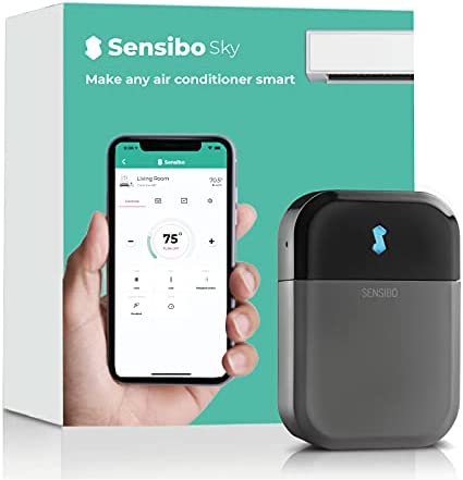 Sensibo Sky, système de climatiseur intelligent. Installé en 1 min. L’appli éco maintient le confort. Auto ON/OFF. Wifi-Google-Alexa-Siri. (Gris) Fiche Technique et Prix au Maroc