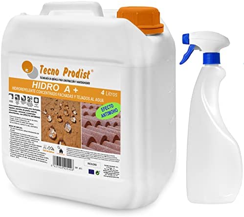 Tecno Prodist HIDRO A+ by (4 Litres) Imperméabilisation - Hydrofuge, hydrofuge invisible, n'altère pas l'aspect du support, terrasses, façades, toitures, tuiles, béton, pierre (Effet anti-moisissure) Fiche Technique et Prix au Maroc