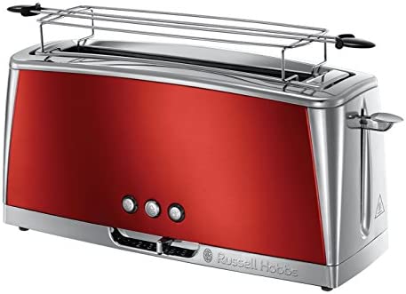 Russell Hobbs Toaster Grille-Pain, Spécial Baguette, Cuisson Rapide, Chauffe Viennoiserie - Rouge 23250-56 Luna Fiche Technique et Prix au Maroc