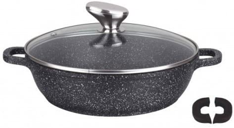 Pradel Excellence - 52407M - Mijoteuse 32 cm "Façon Pierre" en Fonte d'Aluminium avec Couvercle Verre Fiche Technique et Prix au Maroc