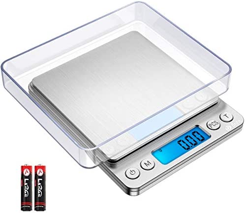 Brifit Balance de Précision 0,01g, 500g/0.01g Balance de Cuisine, Balances de Bijoux avec Fonction Tare et Compte, Balance de Poche avec Écran LCD Rétroéclairé (Acier Inoxydable&Argent) Fiche Technique et Prix au Maroc