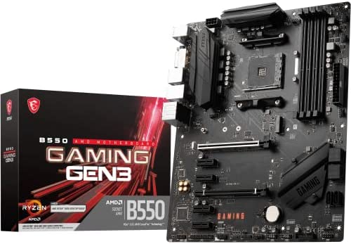 MSI B550 Gaming GEN3 Carte mère Gaming - Socket AM4, chipset AMD B550, Format ATX, M.2 Gen3 x4 32 Gbps Slot, Support AMD Ryzen 5000 Series, 5000 G-Series, 4000 GSeries, et 3000 Series Processors Noir Fiche Technique et Prix au Maroc