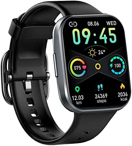 Montre Connectée Homme Femme, 1.69" Smartwatch Montre Sport, 2022 Moniteur de Fréquence Cardiaque, Sommeil, Podometre Chronomètre, Montre Intelligente 25 Modes Sportifs Etanche IP68 pour Android iOS Fiche Technique et Prix au Maroc