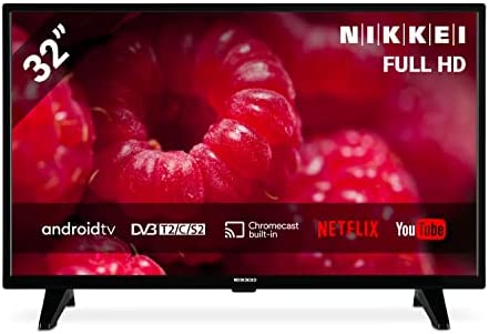 NIKKEI NF32535ANDROID Télévision Full HD - 32 Pouces (81cm) - Android Smart TV - Téléviseur LED avec HDMI, USB Multimédia, SCART, Triple Tuner DVB-T/T2/C/CI+, Dolby Audio Fiche Technique et Prix au Maroc
