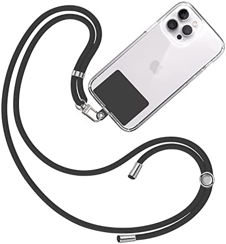 TBOC Tour de Cou Telephone Portable Cordon Collier Laniere Universel [Noir] avec [Patch de Fixation Noir] Sangle de Suspension Amovible Réglable Résistante Compatibles avec Plupart des Smartphones Fiche Technique et Prix au Maroc