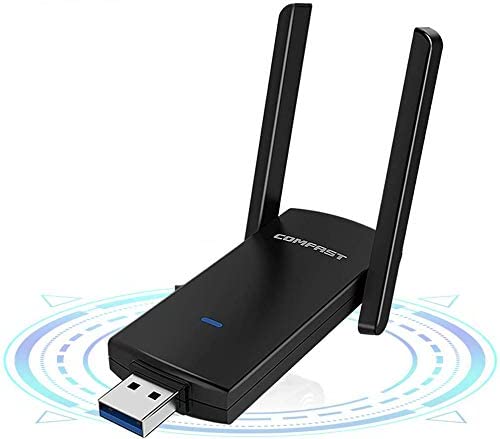 Clé WiFi, 1300Mbps Adaptateur WiFi USB 3.0 Double Dande 2.4G/5Ghz WiFi Dongle 5dBi High Gain Antenne WiFi Stick Mini Carte Réseau sans Fil pour PC/Laptop/Desktop, Compatible Windows, Mac OS X Fiche Technique et Prix au Maroc