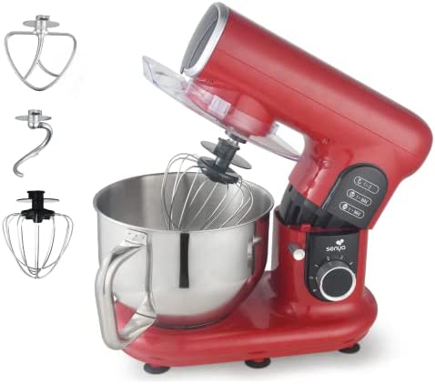 senya Robot pâtissier multifonction 5L, 6 vitesses, fonction boost, 3 accessoires, 800 W, Cook & Pastry, SYCP-M052 Fiche Technique et Prix au Maroc