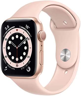 Apple Watch Series 6 GPS, boîtier en Aluminium doré de 44 mm avec Bracelet Sport Sable Rose (Reconditionné) Fiche Technique et Prix au Maroc
